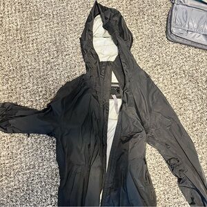 black hard wear mountain rain jacket